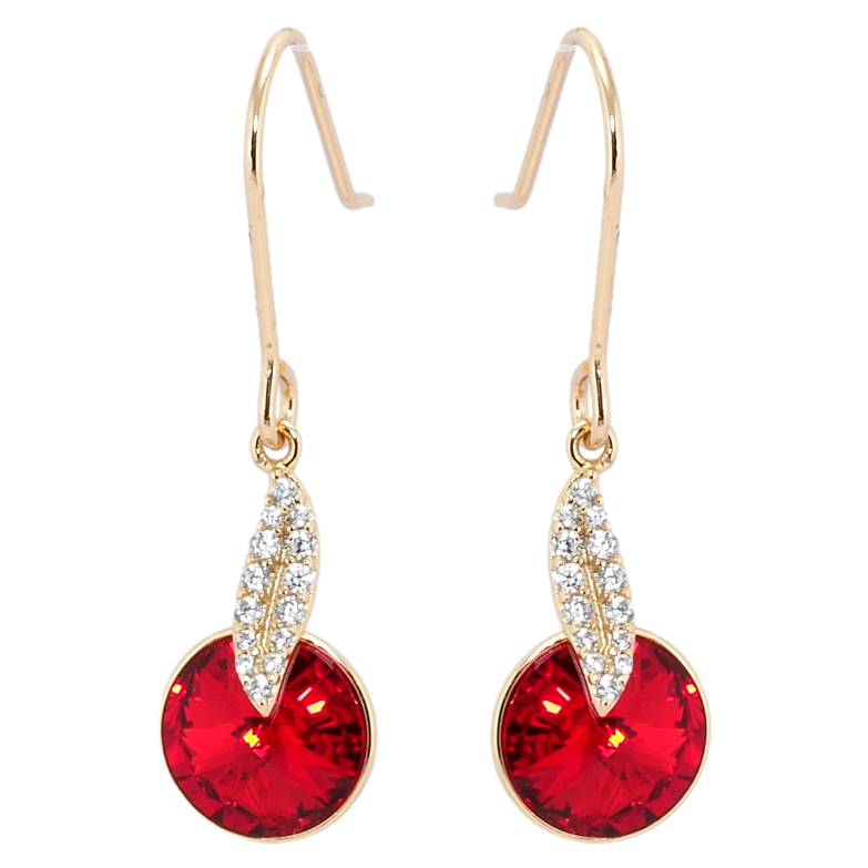 Сережки Xuping колір 18K з кристалами Swarovski французький замок Підвіски з кристалами Light Siam фото №18