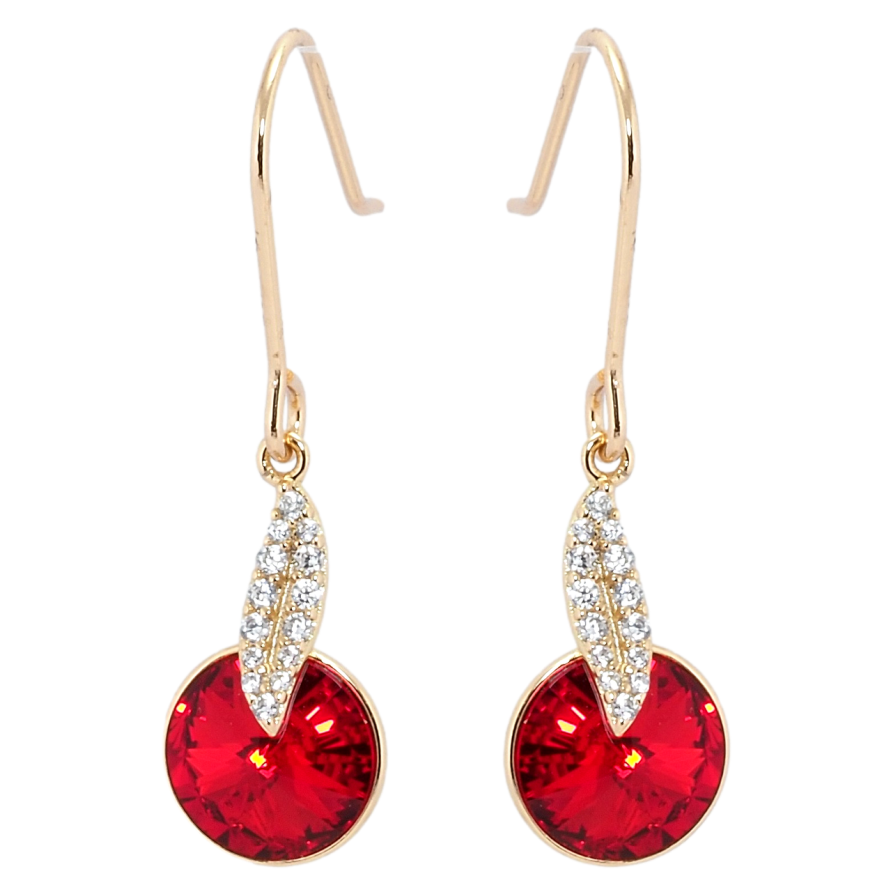 Сережки Xuping колір 18K з кристалами Swarovski французький замок Підвіски з кристалами Light Siam фото №1