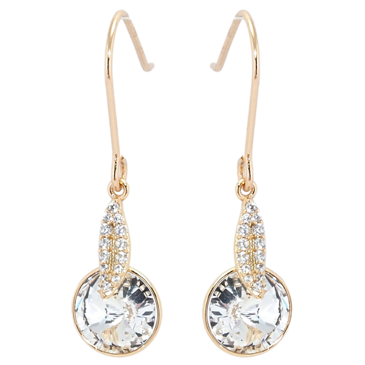 Сережки Xuping колір 18K з кристалами Swarovski французький замок Підвіски з кристалами Clear фото №7