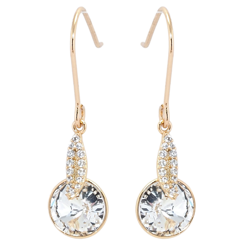 Сережки Xuping колір 18K з кристалами Swarovski французький замок Підвіски з кристалами Clear фото №1