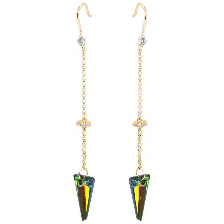 Сережки Xuping колір 18K з кристалами Swarovski французький замок Підвіски з кристалами Vitrail Medium фото №24