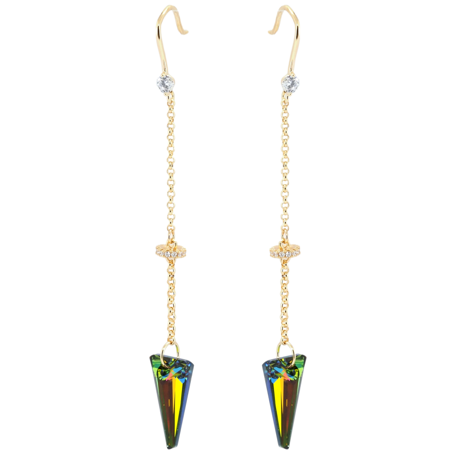 Сережки Xuping колір 18K з кристалами Swarovski французький замок Підвіски з кристалами Vitrail Medium фото №1