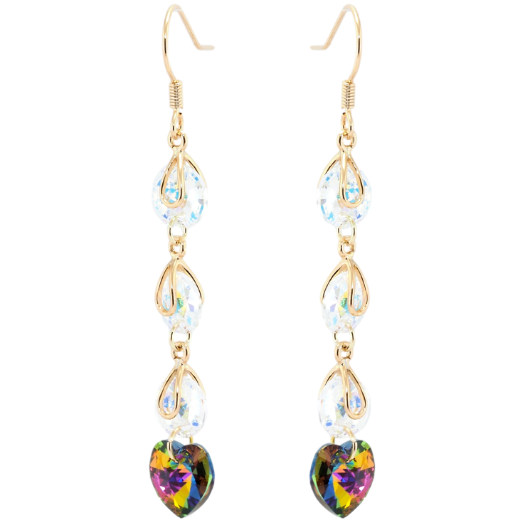 Сережки Xuping колір 18K з кристалами Swarovski французький замок Підвіски з кристалами Shimmer та Vitrail Medi фото №25