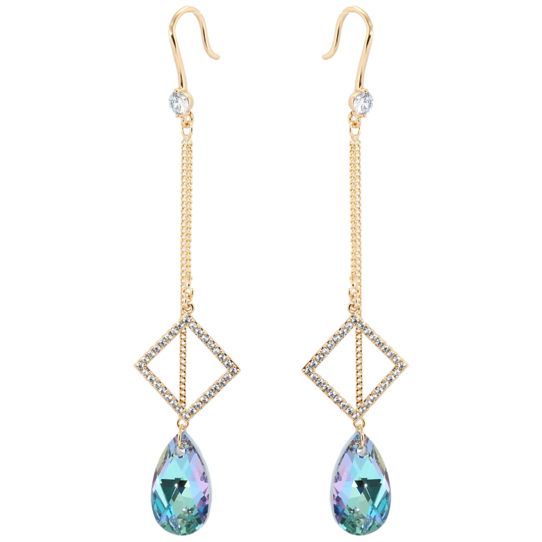 Сережки Xuping колір 18K з кристалами Swarovski французький замок Підвіски з кристалом Paradise Shine фото №1