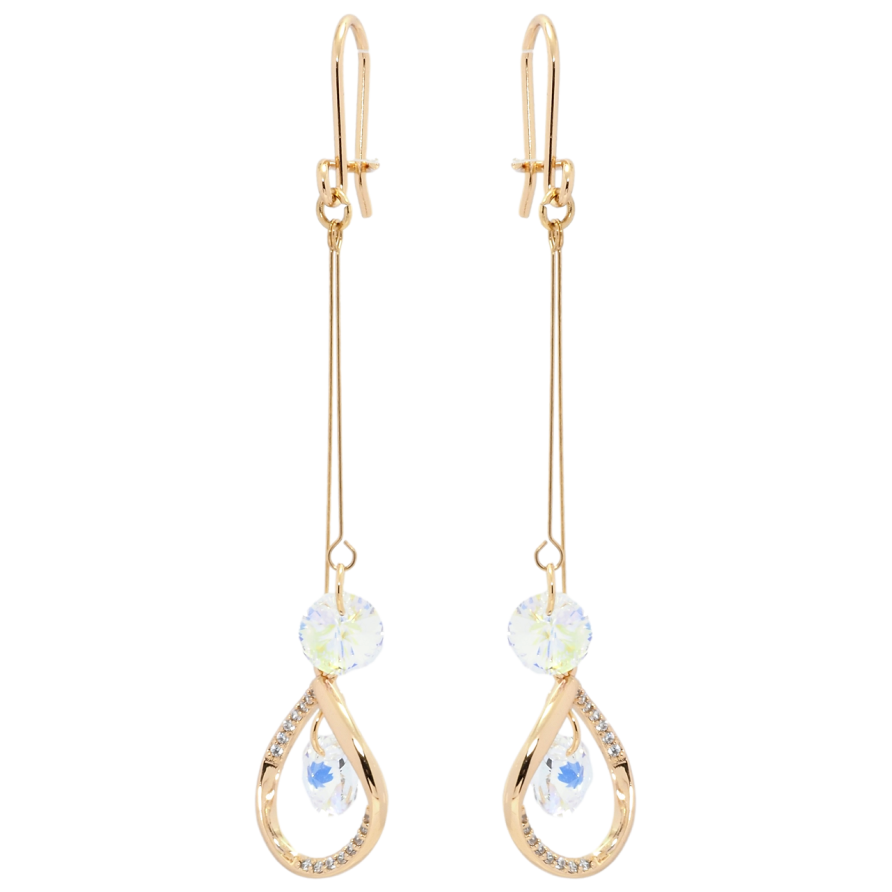 Сережки Xuping колір 18K з кристалами Swarovski французький замок Підвіски з кристалами Shimmer фото №1