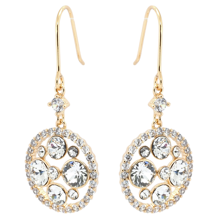 Сережки Xuping колір 18K з кристалами Swarovski французький замок Підвіски з кристалами Clear фото №1