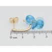 Сережки Xuping колір 18K з кристалами Swarovski пусети Підвіски з кристалами Aquamarine фото №2