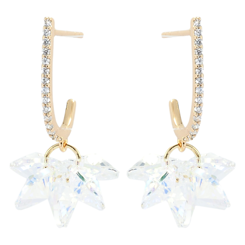 Серьги Xuping цвет 18K с кристаллами Swarovski пусеты Подвески с кристаллами Shimmer фото №1