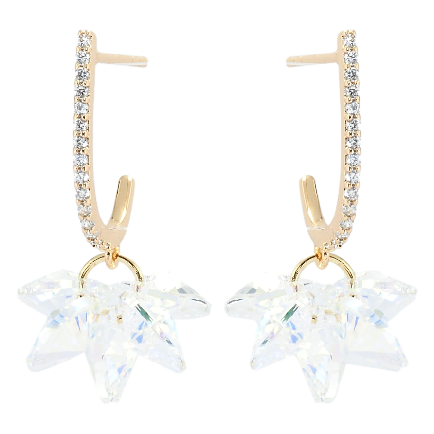 Серьги Xuping цвет 18K с кристаллами Swarovski пусеты Подвески с кристаллами Shimmer фото №1