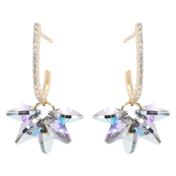 Сережки Xuping колір 18K з кристалами Swarovski пусети Підвіски з кристалами Paradise Shine фото №17