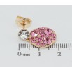 Сережки Xuping колір 18K з кристалами Swarovski пусети Круглі підвіски з кристалами Rose фото №2