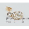 Сережки Xuping колір 18K з кристалами Swarovski пусети Круглі підвіски з кристалами Clear фото №2