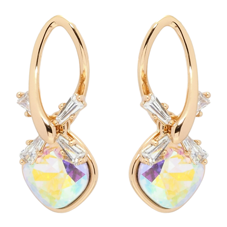 Сережки Xuping колір 18K з кристалами Swarovski пусети Млин з кристалом АВ фото №25