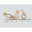 Сережки Xuping колір 18K з кристалами Swarovski пусети Млин з кристалом АВ фото №2