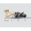 Сережки Xuping колір 18K з кристалами Swarovski пусети Сердечки з кристалами Graphite фото №2