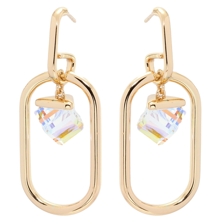 Сережки Xuping колір 18K з кристалами Swarovski пусети Підвіски з кристалами Shimmer фото №2