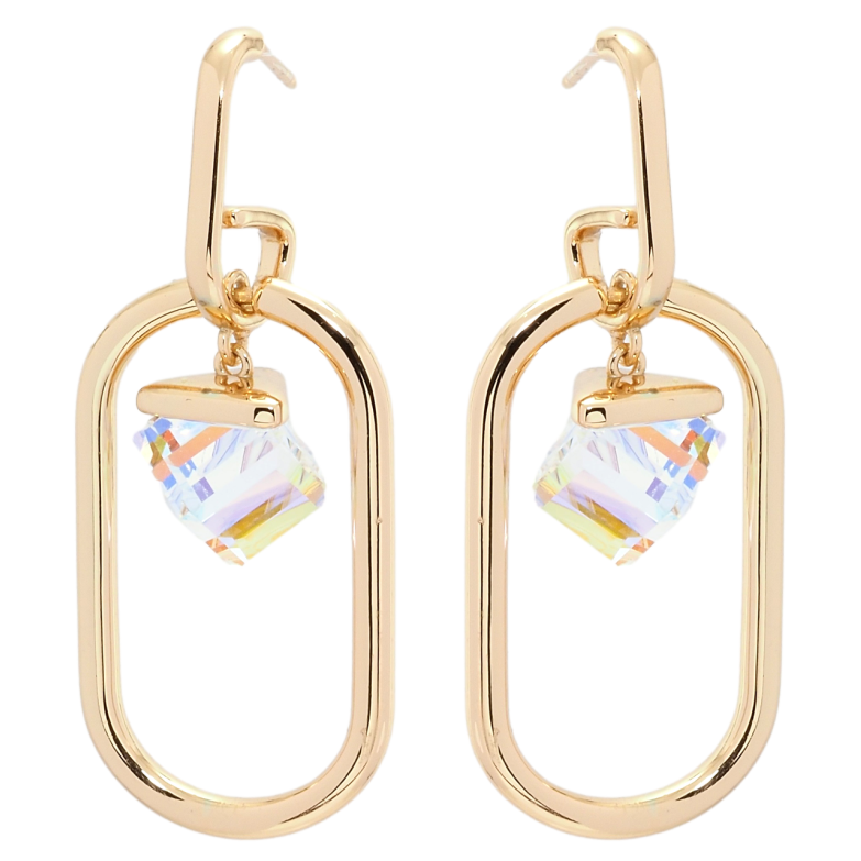 Сережки Xuping колір 18K з кристалами Swarovski пусети Підвіски з кристалами Shimmer фото №18