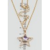 Кулон Xuping 18K з кр-ми Swarovski на ланцюжку Зірка з кристалом Paradise Shine довжина 40-45см х 2мм фото №2