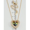 Кулон Xuping 18K з кр-ми Swarovski на ланцюжку Серце з кристалом Vitrail Medium довжина 40-46см х 1мм фото №2