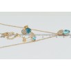 Набір Xuping колір 18K з кр-ми Swarovski Сережки Кулон на ланцюжку Кристали Turquoise довжина 40-45см х 1мм фото №2
