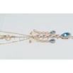 Набір Xuping колір 18K з кр-ми Swarovski Сережки Кулон на ланцюжку Кристали Aquamarin довжина 41-46см фото №2