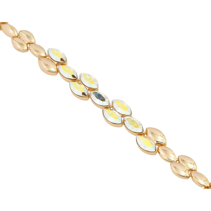 Браслет Xuping цвет 18K с кр-ми Swarovski Вставка из кристаллов АВ с доп.замком 18,20см х 5-9мм фото №13