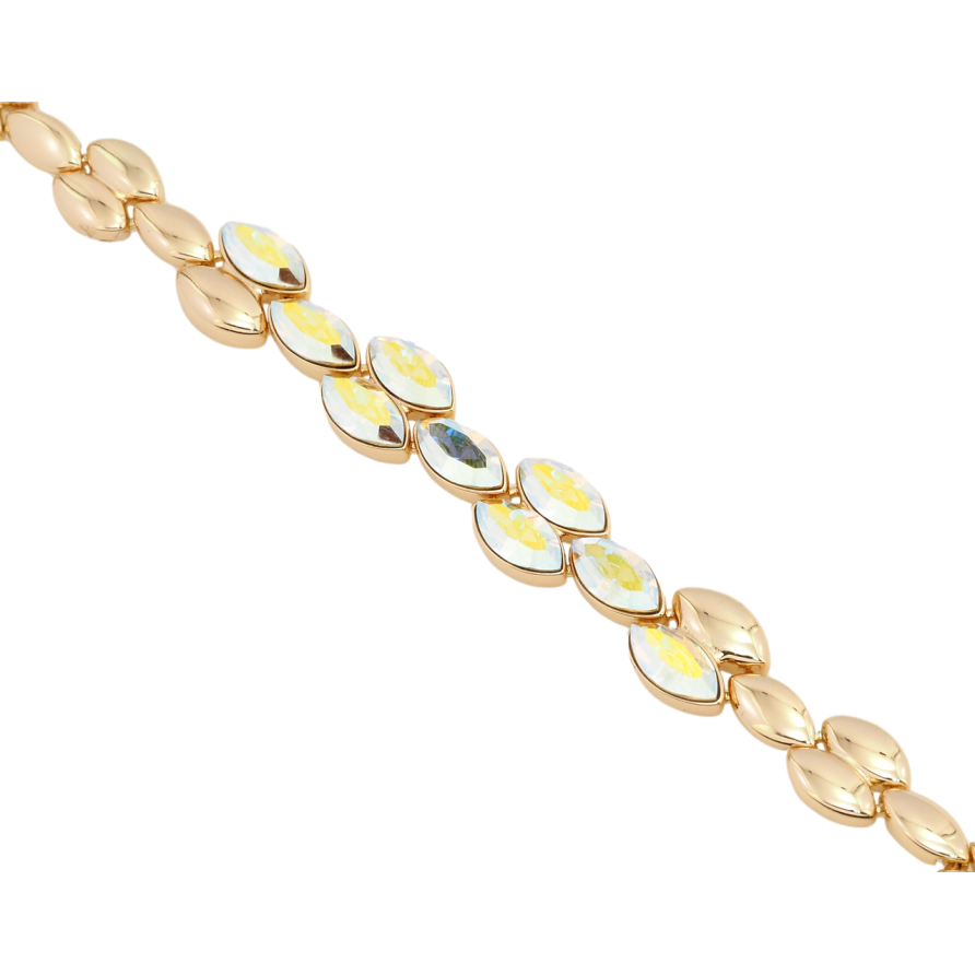 Браслет Xuping цвет 18K с кр-ми Swarovski Вставка из кристаллов АВ с доп.замком 18,20см х 5-9мм фото №1