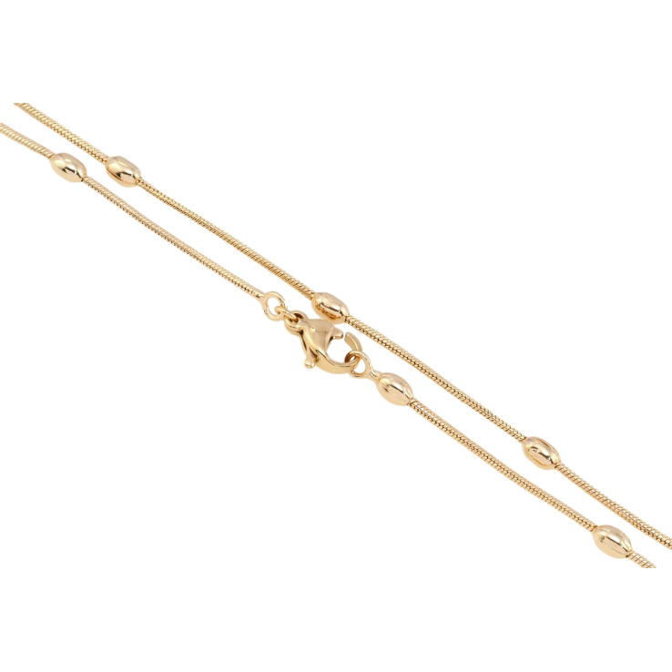 Ланцюжок Xuping Позолота 18K Плетіння Ювелірний Шнур з намистинами довжина 45см х 1.5мм фото №9 Ланцюжок Xuping Позолота 18K Плетіння Ювелірний Шнур з намистинами довжина 45см х 1.5мм фото №9