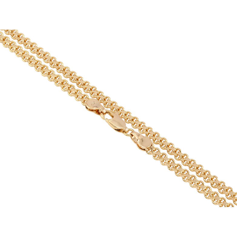 Цепочка Xuping Позолота 18K Плетение Итальянский Бисмарк длина 49см х 4мм фото №13