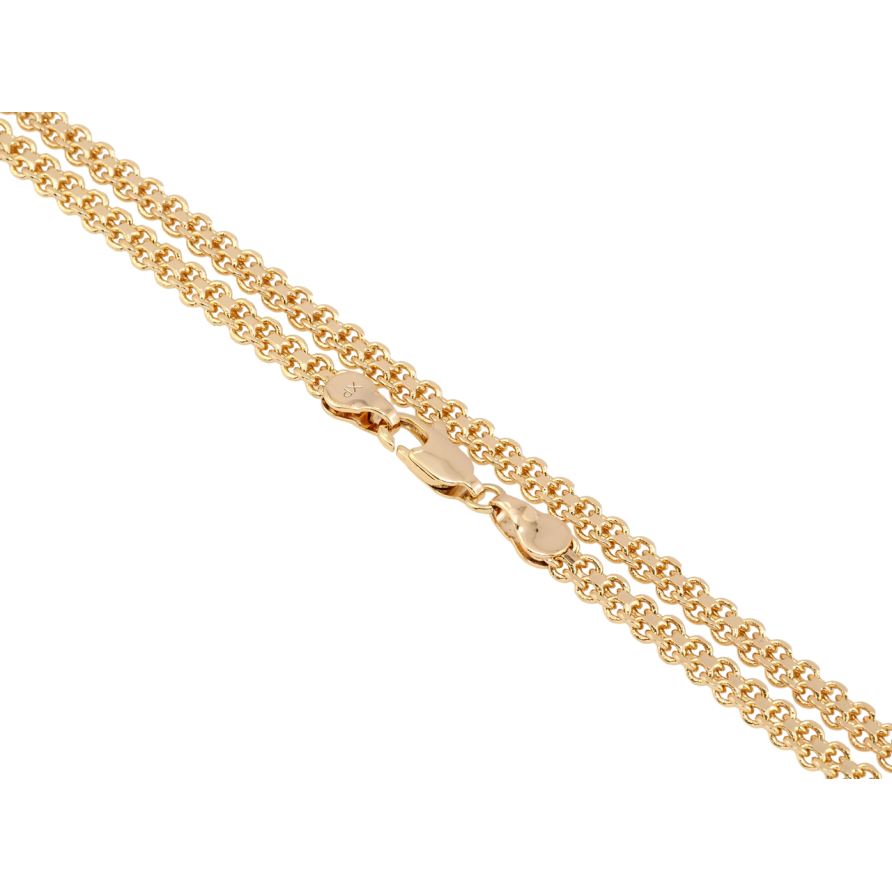 Цепочка Xuping Позолота 18K Плетение Итальянский Бисмарк длина 49см х 4мм фото №1