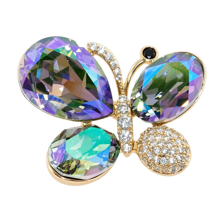 Брошка-кулон Xuping колір 18K з кристалами Swarovski Метелик з кристалами Erinite Shimmer фото №21