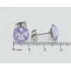 Сережки Xuping колір Родій з кристалами Swarovski пусети Кристали Provence Lavender, 10х10мм фото №2