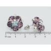 Сережки Xuping колір Родій з кристалами Swarovski пусети Квіточки з кристалами Antique та АВ фото №2