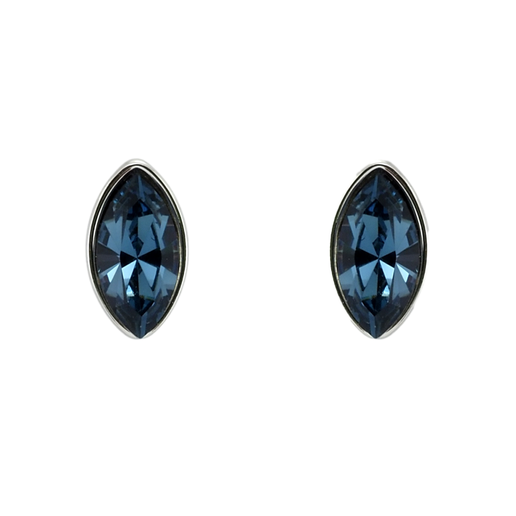 Сережки Xuping колір Родій з кристалами Swarovski пусети Кристал Montana 6х11мм фото №15