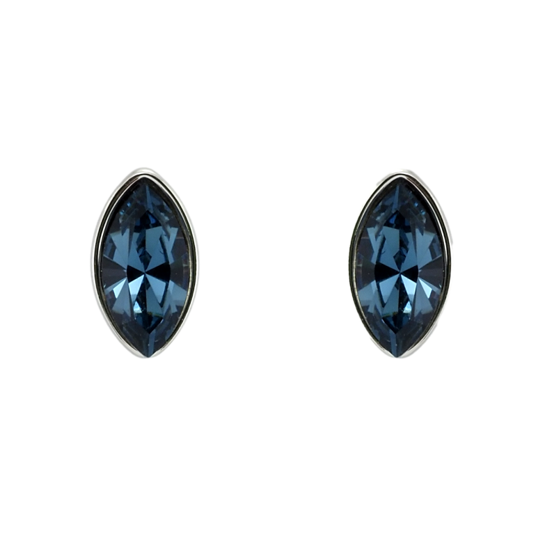 Сережки Xuping колір Родій з кристалами Swarovski пусети Кристал Montana 6х11мм фото №19