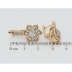 Серьги Xuping Позолота 18K английский замок Цветочки с цирконием фото №2