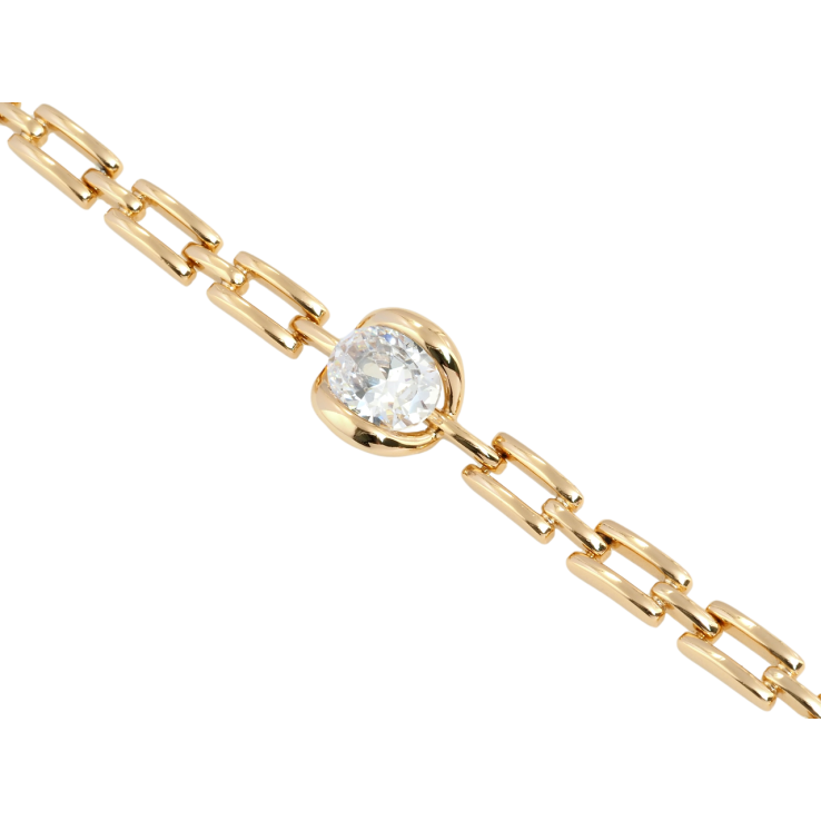 Браслет Xuping Позолота 18K Фианит длина с доп.замком 17.5,19.5см х 5мм фото №11